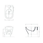 Биде, Artceram, Ten, подвесной, шгв 360*520*310, цвет-белый