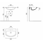 Раковина, GSI, City, шгв 640*480*185, цвет-белый глянцевый