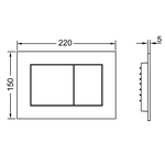 Клавиша смыва, TECE, TECEnow, для унитаза, шгв 220*5*150, цвет-чёрный