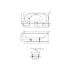 Ванна, Bette, BetteComodo, шгв 1800*800*450, BetteGlasur® Plus, цвет-белый