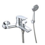 Смеситель для ванны с душем РМС SL132-009E с коротким изливом Хром