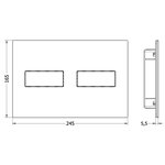 Клавиша смыва, Artceram Inox 711 для унитаза шгв 245*5,5*165 цвет-черный матовый 711000BM