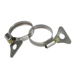 Хомуты червячные накатные с металлическим ключом, нерж. сталь, 2 шт./уп., 20-35 мм Политех Инструмент Инструмент 3205035