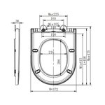 Сиденье для унитаза, Splendy, Classic, шгв 372*458*38, цвет-белый