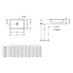 Раковина, Villeroy&Boch, Loop&Friends, шгв 600*405*185, отверстия для смесителя-отсутствуют, цвет-альпийский белый (белый Alpin)