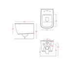 Унитаз, Artceram, A16, подвесной, шгв 360*525*290, цвет-белый матовый