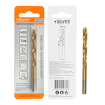 Сверло по металлу Sturm 6,0х93 мм, сталь HSS, нитридтитан., 118°, блистер 1 шт 1055-060-93