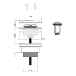 Донный клапан, Gessi, для раковин, 1 1/4", цвет-Black XL