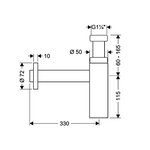 Сифон, Hansgrohe, Flowstar S, для раковины, бутылочный, 1/4", цвет-полированное золото