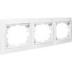 Рамка для розеток/выключателей 3 гнезда С/У. белый  Jilion 9533108