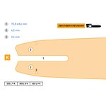 Сварная многослойная направляющая шина  для цепных пил Rezer 403 L 9 K 03.016.00010