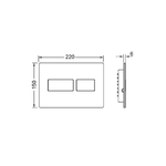 Клавиша смыва, TECE, TECEsolid, для унитаза, шгв 220*6*150, цвет-нержавеющая сталь, сатин