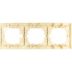 Рамка для розеток/выключателей 3 гнезда С/У. бежевый Jilion 9533109