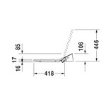 Сиденье для унитаза с функцией биде, Duravit, SensoWash® Slim, шдв 373*539*106, цвет-белый