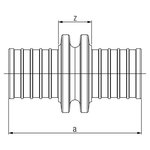 Муфта соединительная равнопроходная 25 PLATINUM RX
