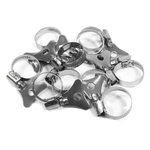 Хомуты червячные накатные с металлическим ключом, нерж. сталь, 10 шт./уп., 16-25 мм Политех Инструмент Инструмент 3205125