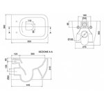 Унитаз, Scarabeo, Teorema 2.0, подвесной, шгв 360*520*350, BIOKER, цвет-Lava