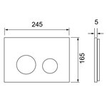 Клавиша смыва, TECE, TECEspring loop, для унитаза, шгв 245*5*165, цвет-белый матовый (Matt White, Bianco Opaco)
