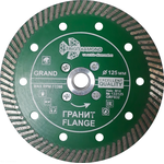Диск алмазный отрезной ультра 125*м14 Турбо серия Grand hot press Гранит Flange  Trio-Diamond GRF832