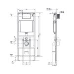 Инсталляция, Artceram, Installation System, для унитаза, шгв 500*180*1100