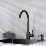 Смеситель для кухни РМС SUS124BLK-017F Нержавеющая сталь Черный