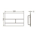 Клавиша смыва, TECE, TECEsquare II, для унитаза, шгв 220*3*150, цвет-PVD Brushed Red Gold (с покрытием против отпечатков пальцев)