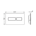 Клавиша смыва, TECE, TECEsolid, для унитаза, шгв 220*6*150, цвет-белый глянцевый