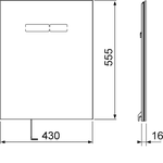 Клавиша смыва, TECE, TECElux, назначение-для унитаза, шгв 430*16*555, цвет-белый