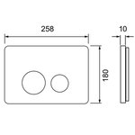 Клавиша смыва, TECE, TeceSpring SL, для унитаза, шгв 258*10*180, цвет-сатин (с покрытием против отпечатков пальцев)