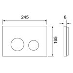 Клавиша смыва, TECE, TECEspring loop, для унитаза, шгв 245*5*165, цвет-хром