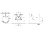 Биде, Splendy, Light, подвесной, шгв 370*525*320, цвет-белый