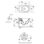 Унитаз, Globo 4ALL подвесной шгв 360*540*330 CERASLIDE BATAFORM цвет-черный матовый MDS03AR