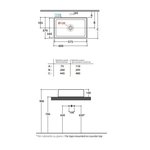 Раковина, Globo, FORTY3, шгв 600*370*140, отверстия для смесителя-отсутствуют, CERASLIDE, BATAFORM, цвет-белый