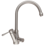 Кран комбинированный Atoll NKD0412NP-L полуматовый никель (Nickel Plated)