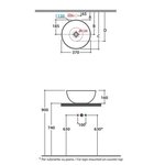 Раковина, Globo, T-EDGE, шгв 370*370*160, отверстия для смесителя-отсутствуют, CERASLIDE, BATAFORM, цвет-белый