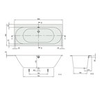 Ванна, Villeroy&Boch, Oberon 2.0, шгв 1800*800*470, цвет-белый