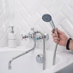 Смеситель для ванны с душем РМС SL71-140 Хром