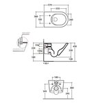 Унитаз, Globo, FORTY3, подвесной, шгв 360*570*360, CERASLIDE, BATAFORM, цвет-белый