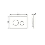 Клавиша смыва, TECE, TECEloop 2.0, для унитаза, шгв 220*5*150, цвет-белый матовый