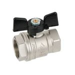 Кран шаровый В/В Ду-20 (3/4") бабочка черн. Bugatti NEW JERSEY (912)