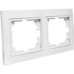 Рамка для розеток/выключателей 2 гнезда С/У. белый Jilion 9533104