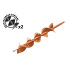 Шнек для грунта двухзаходный GDB-100/2 (20 мм; 100 мм; 80 см) CARVER 01.003.00045