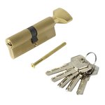 Цилиндр. механизм, ключ-защелка,цвет:золото,80 мм Pobedit Pobedit 8126080