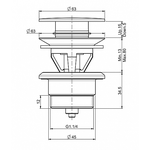 Донный клапан, Fima Carlo Frattini, Complementi Bagno, 1 1/4", цвет крышки-хром
