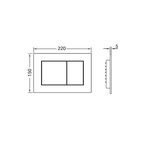 Клавиша смыва, TECE, TECEnow, для унитаза, шгв 220*5*150, цвет-черный матовый