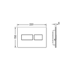 Клавиша смыва, TECE, TECEsolid, для унитаза, шгв 220*6*150, цвет-белый матовый