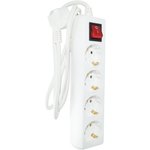 Удлинитель U-4g-3m-Z-V-c с 4 евророзетками (с/з, с/в) 3м, SIMPLE POWER Jilion 9534066