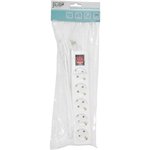 Удлинитель U-5g-3m-Z-V-c с 5 евророзетками (с/з, с/в) 3м, SIMPLE POWER Jilion 9534071