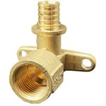 Уголок 16x1/2" с настенным креплением-латунь  арт. 16RVO1612