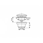 Донный клапан, Scarabeo, для раковин, 1 1/4", цвет-хром/Ardesia